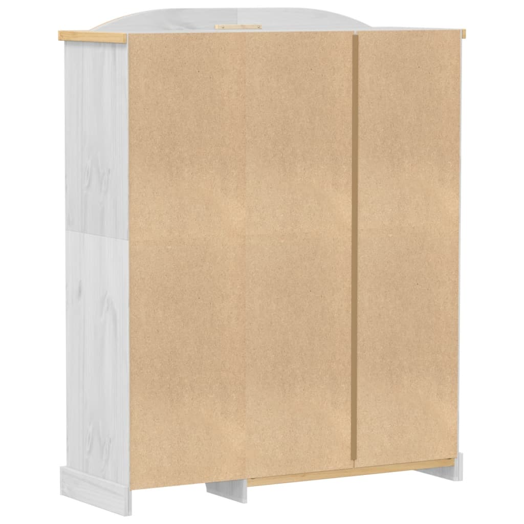 Garderobe Corona hvit 151,5x52x186 cm heltre furu vidaXL