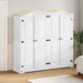Garderobe Corona hvit 194x52x186 cm heltre furu