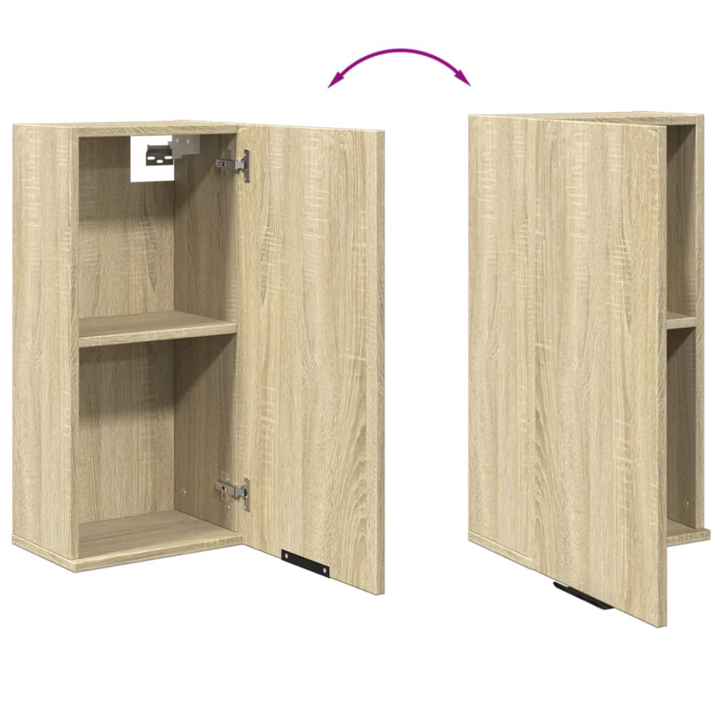 Vegghengt baderomsskap sonoma eik 32x20x67 cm