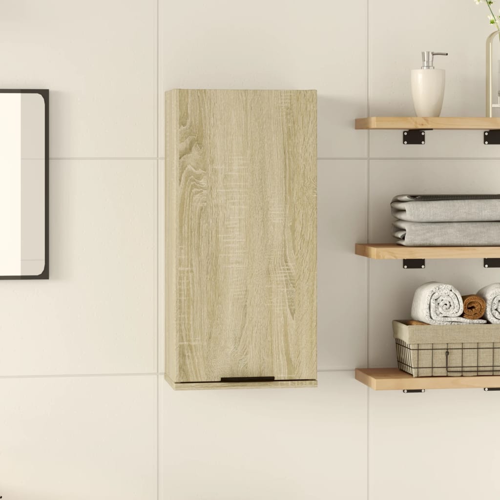 Vegghengt baderomsskap sonoma eik 32x20x67 cm