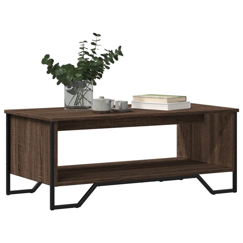 Salongbord brun eik 100x51x40 cm konstruert tre