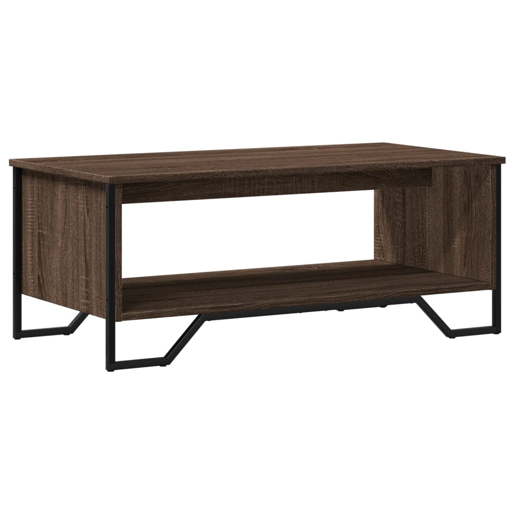 Salongbord brun eik 100x51x40 cm konstruert tre