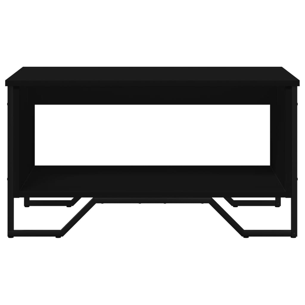 Salongbord høyglans svart 75x51x40 cm konstruert tre