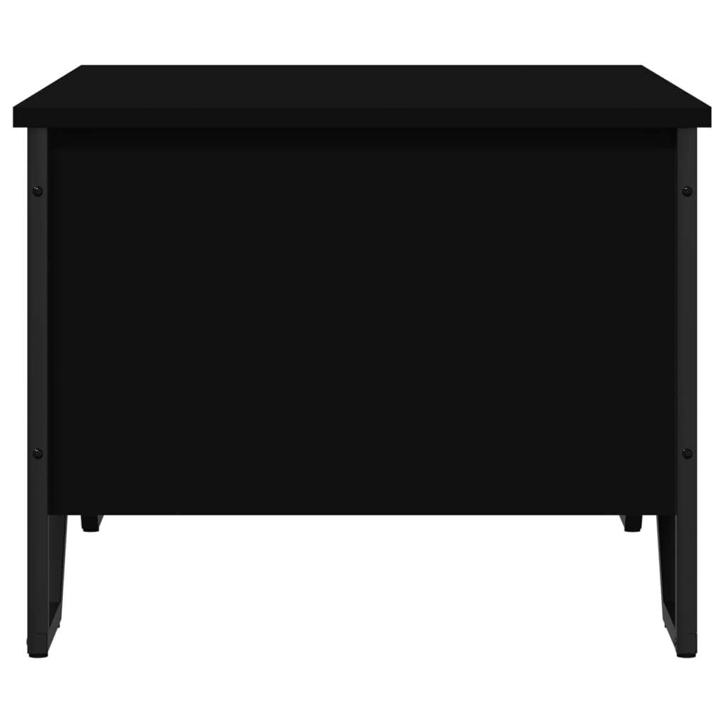 Salongbord høyglans svart 75x51x40 cm konstruert tre