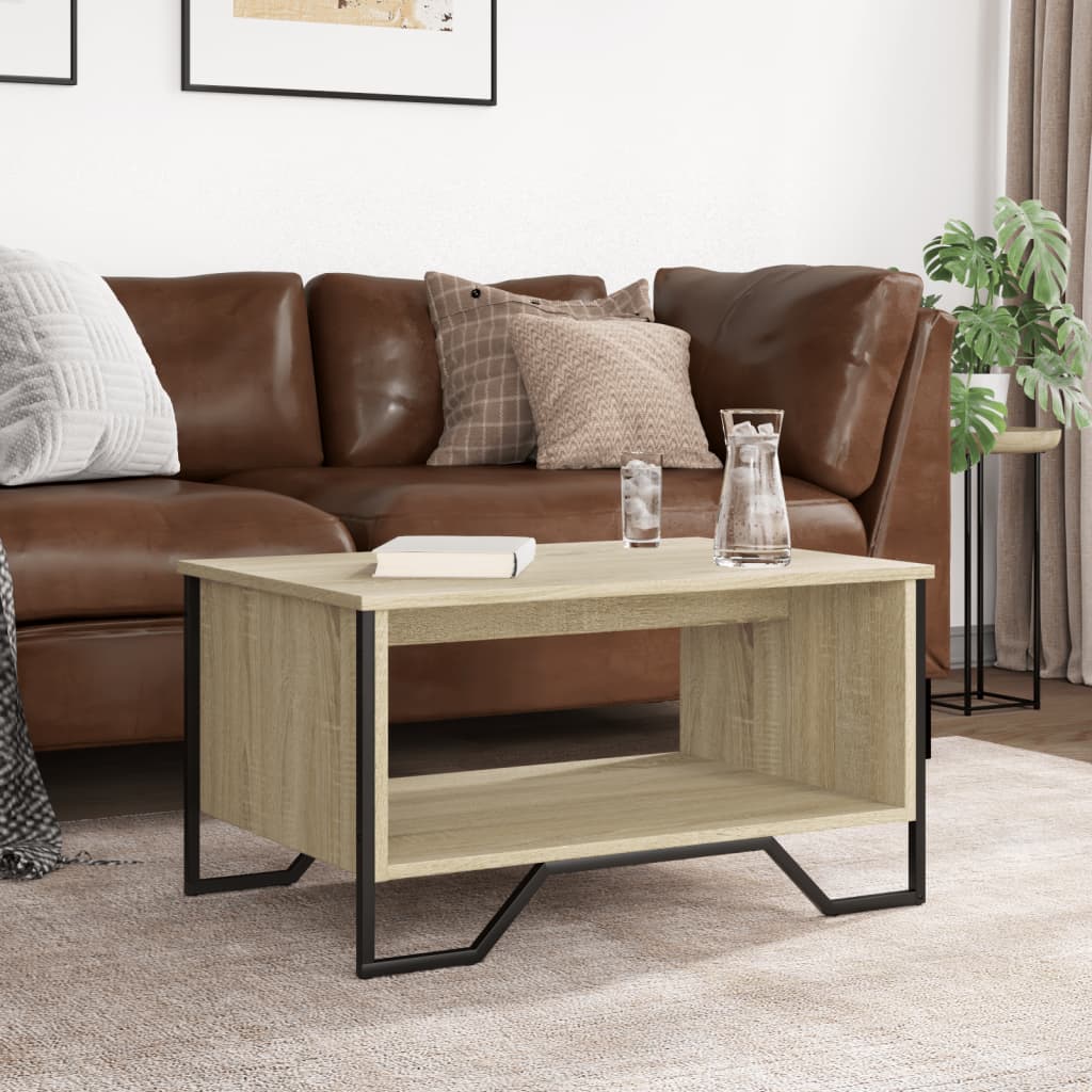 Salongbord sonoma eik 75x51x40 cm konstruert tre