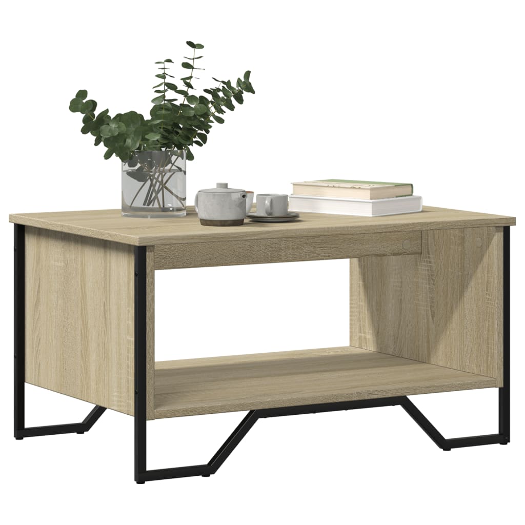 Salongbord sonoma eik 75x51x40 cm konstruert tre