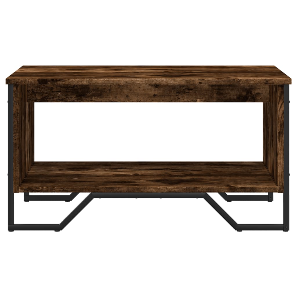Salongbord røkt eik 75x51x40 cm konstruert tre