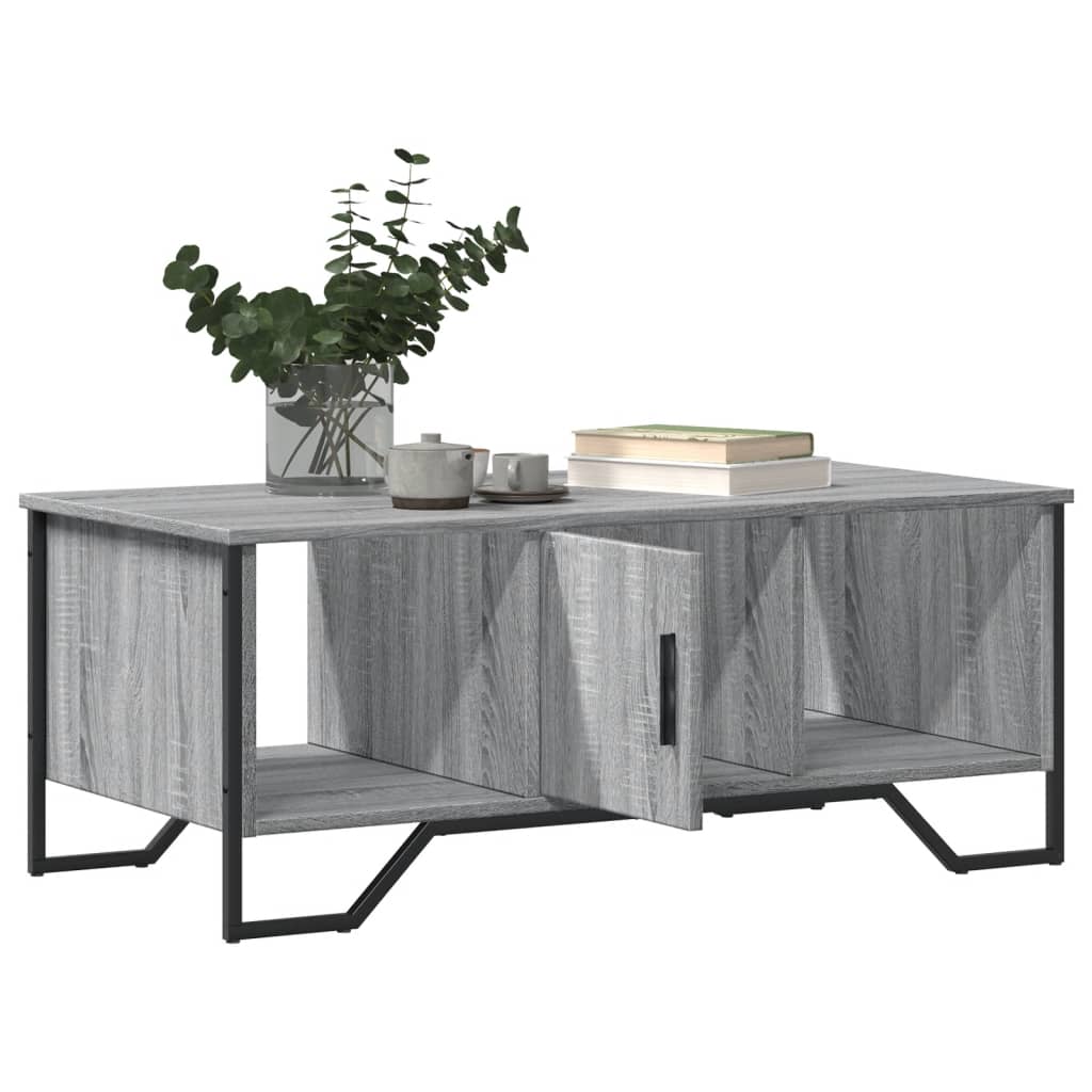 Salongbord grå sonoma 100x51x40 cm konstruert tre