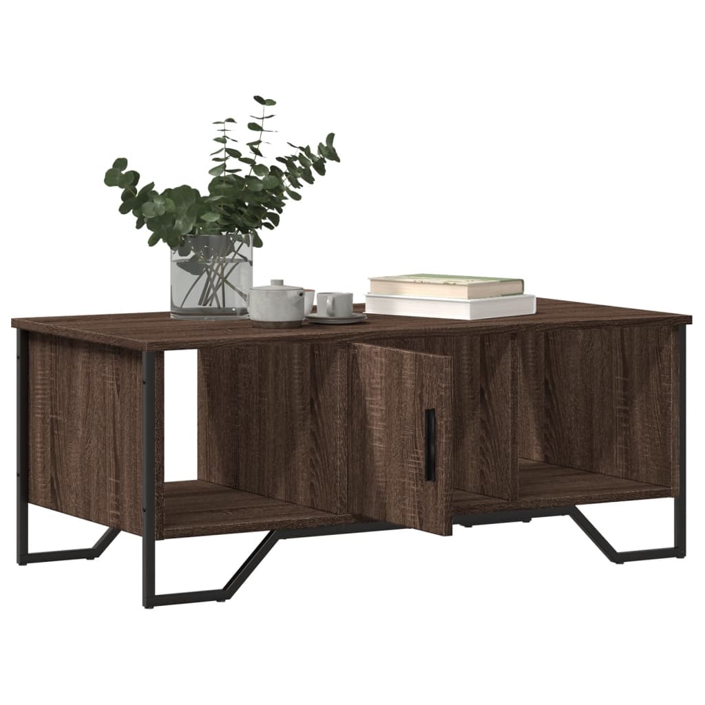 Salongbord brun eik 100x51x40 cm konstruert tre