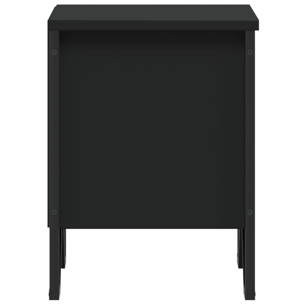 Nattbord svart 40x30x40 cm sponplate