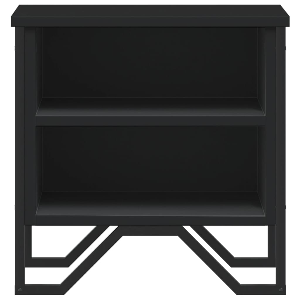 Nattbord svart 2 stk 40x30x40 cm konstruert tre