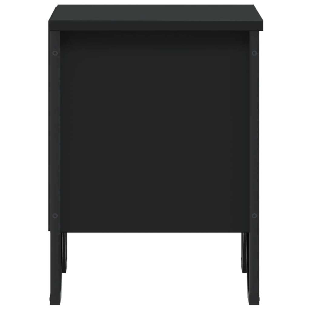 Nattbord svart 2 stk 40x30x40 cm konstruert tre