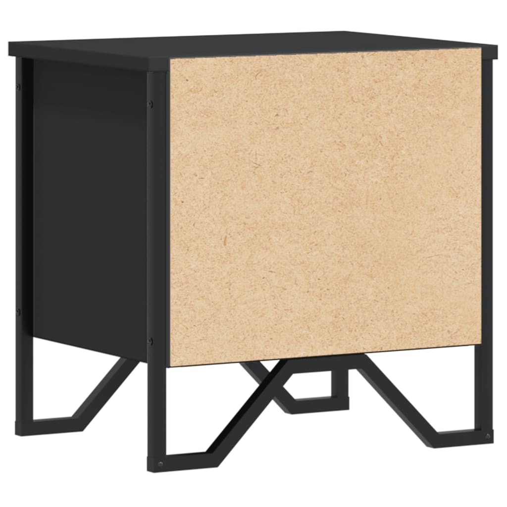 Nattbord svart 2 stk 40x30x40 cm konstruert tre