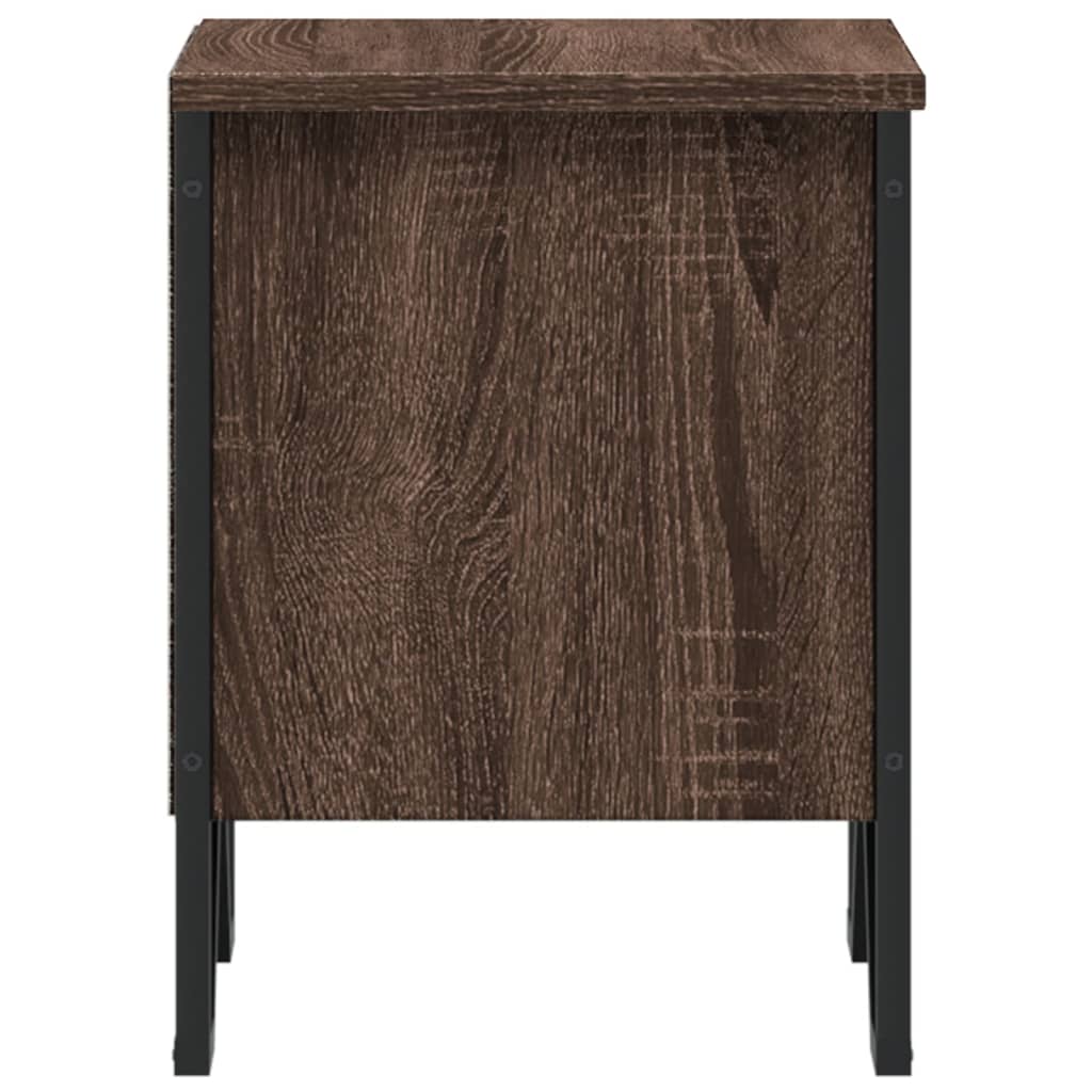 Nattbord brun eik 40x30x40 cm konstruert tre