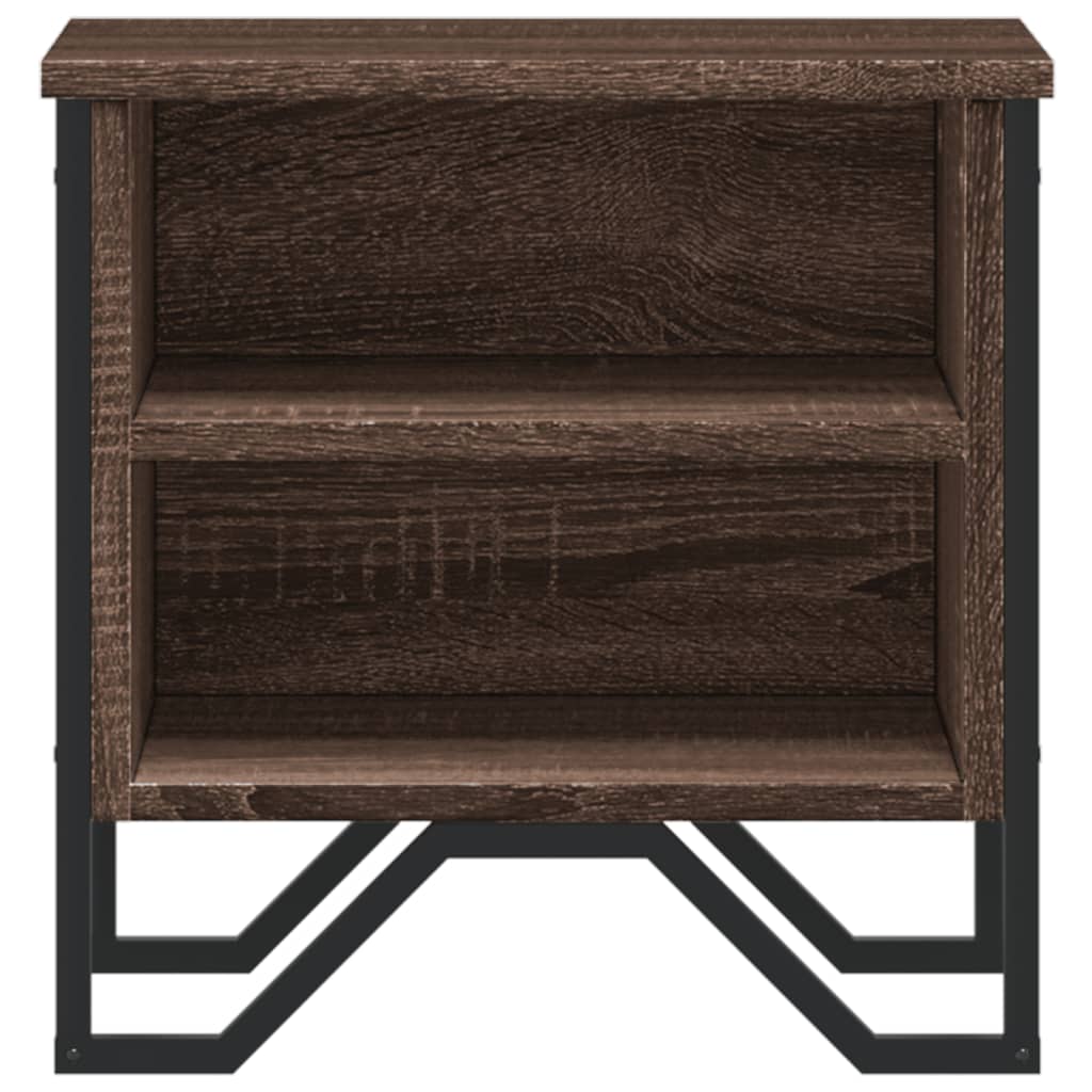 Nattbord brun eik 2 stk 40x30x40 cm konstruert tre
