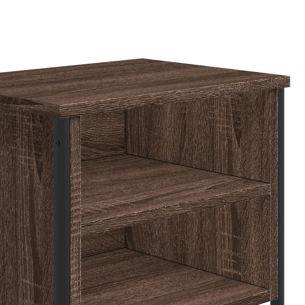 Nattbord brun eik 2 stk 40x30x40 cm konstruert tre