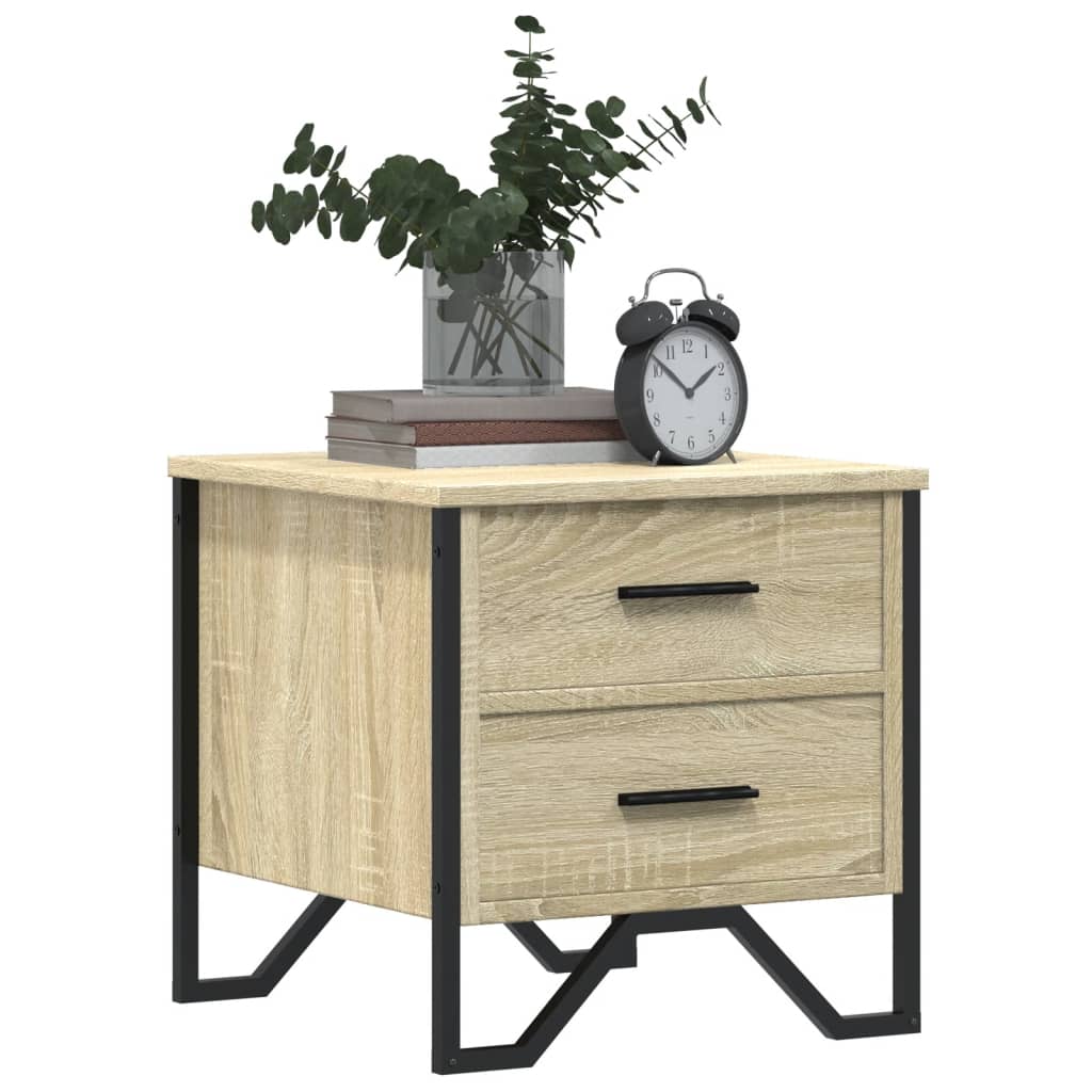 Nattbord 2 stk sonoma eik 40x40x50 cm konstruert tre