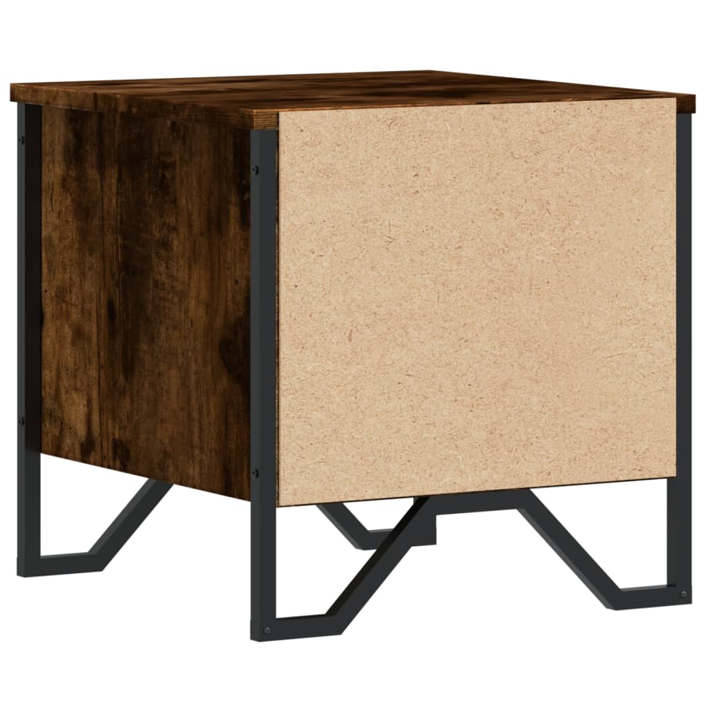 Nattbord røkt eik 40x41x40 cm konstruert tre