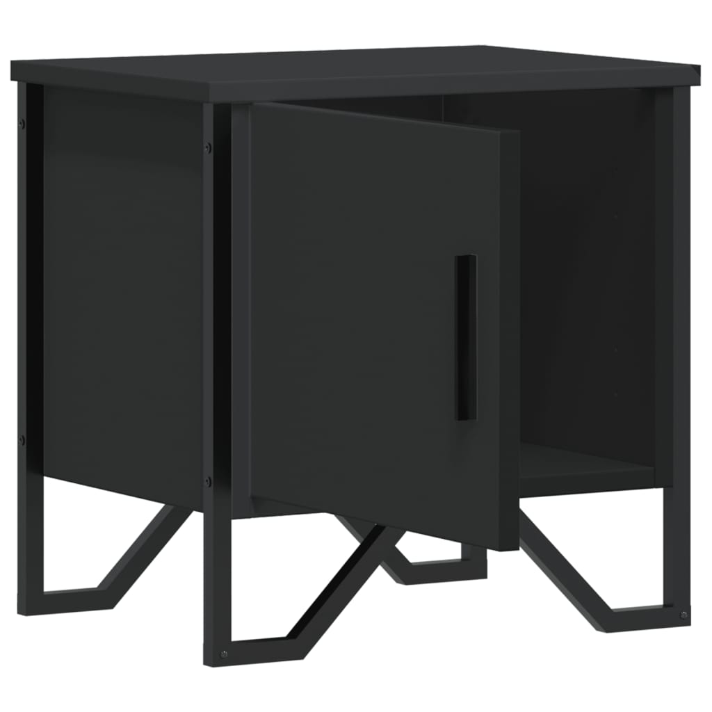 Nattbord svart 40x30x40 cm sponplate