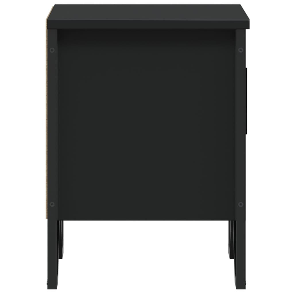 Nattbord svart 40x30x40 cm sponplate