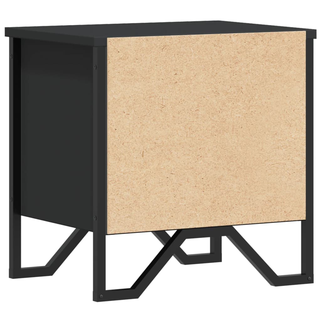 Nattbord svart 40x30x40 cm sponplate