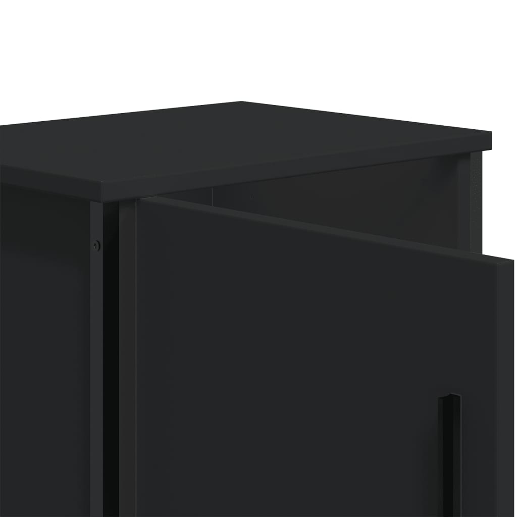 Nattbord svart 40x30x40 cm sponplate