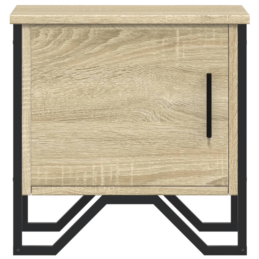 Nattbord 2 stk sonoma eik 40x30x40 cm sponplate