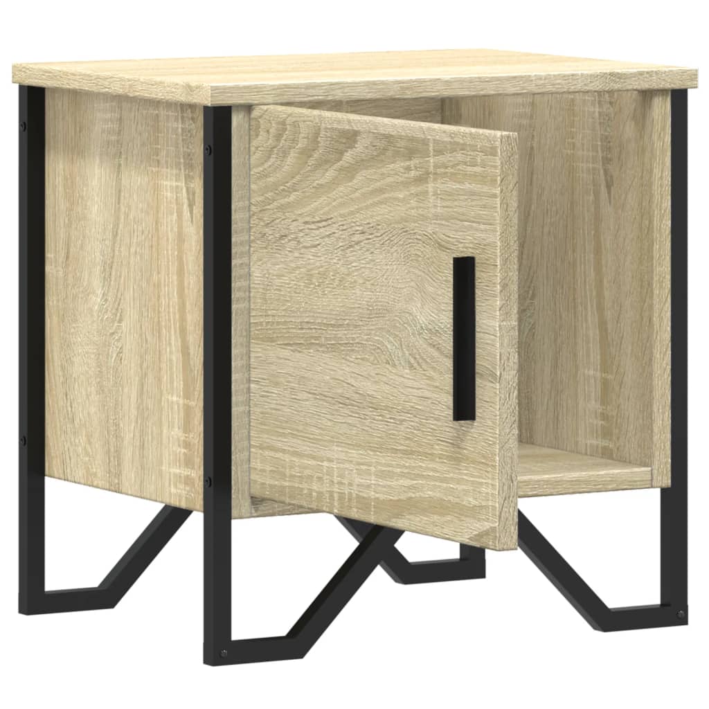 Nattbord 2 stk sonoma eik 40x30x40 cm sponplate