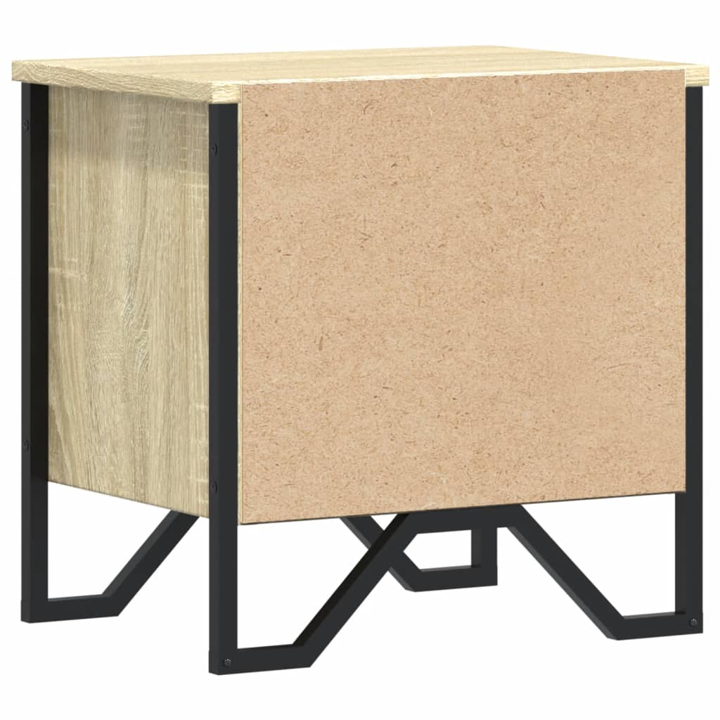 Nattbord 2 stk sonoma eik 40x30x40 cm sponplate