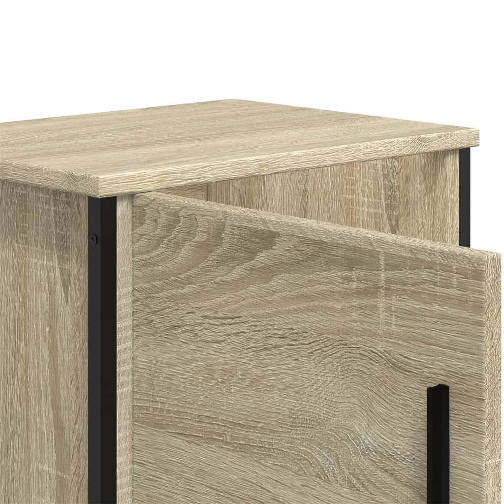 Nattbord 2 stk sonoma eik 40x30x40 cm sponplate