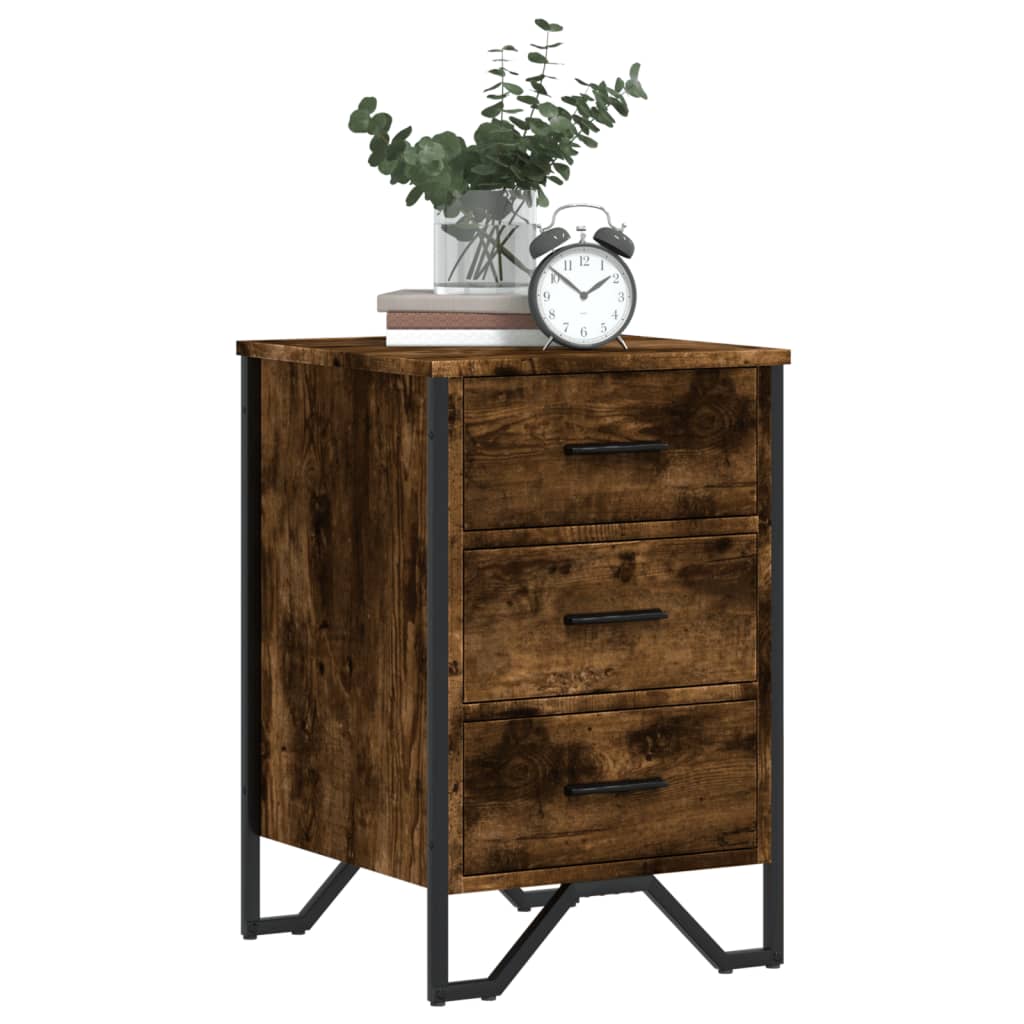 Nattbord røkt eik 40x41x60 cm konstruert tre