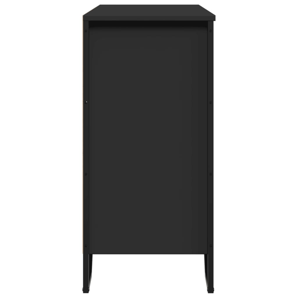 Skjenk svart 91x35,5x74,5 cm konstruert tre