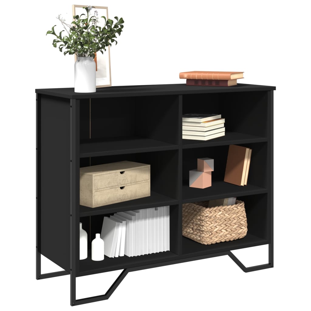 Skjenk svart 91x35,5x74,5 cm konstruert tre