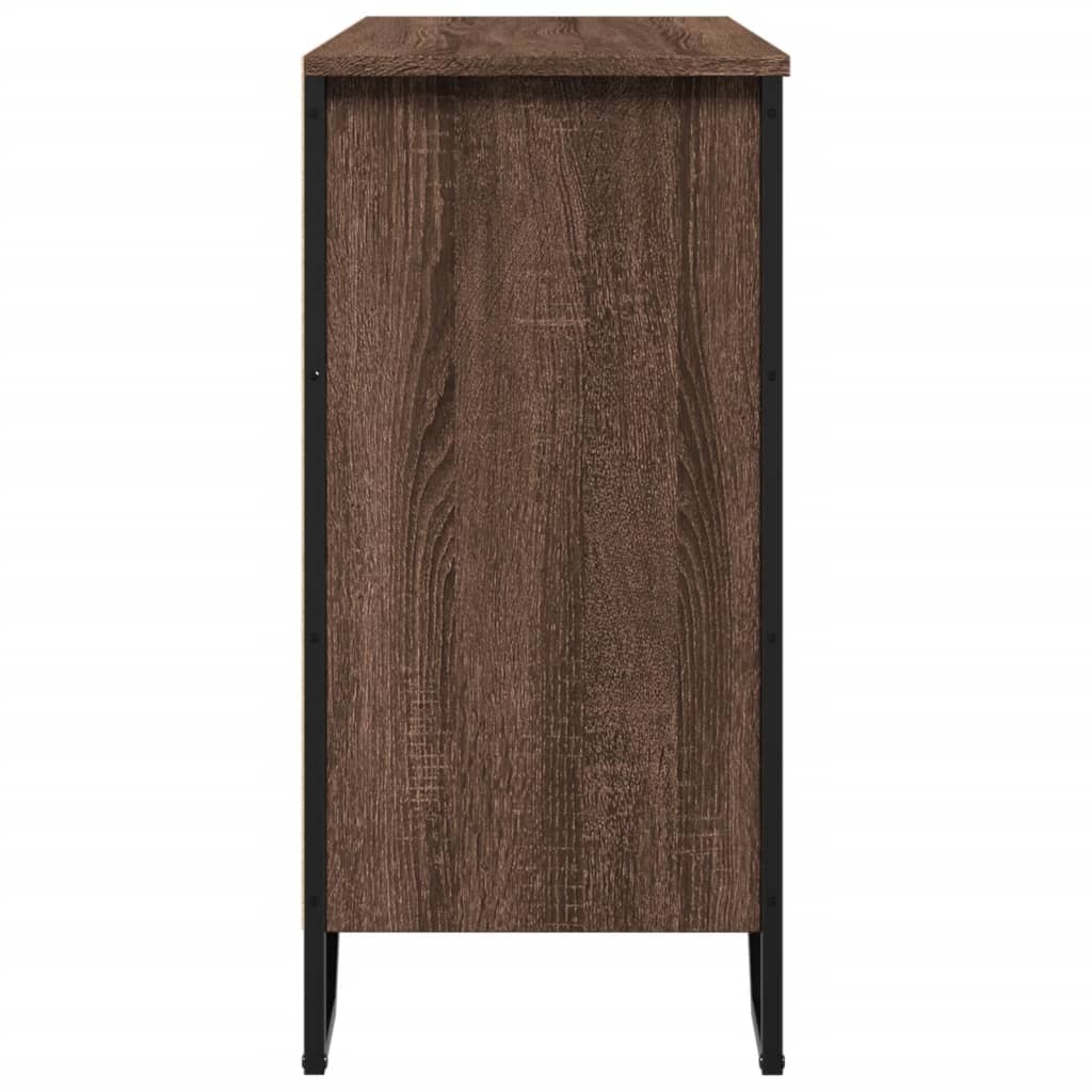Skjenk brun eik 91x35,5x74,5 cm konstruert tre