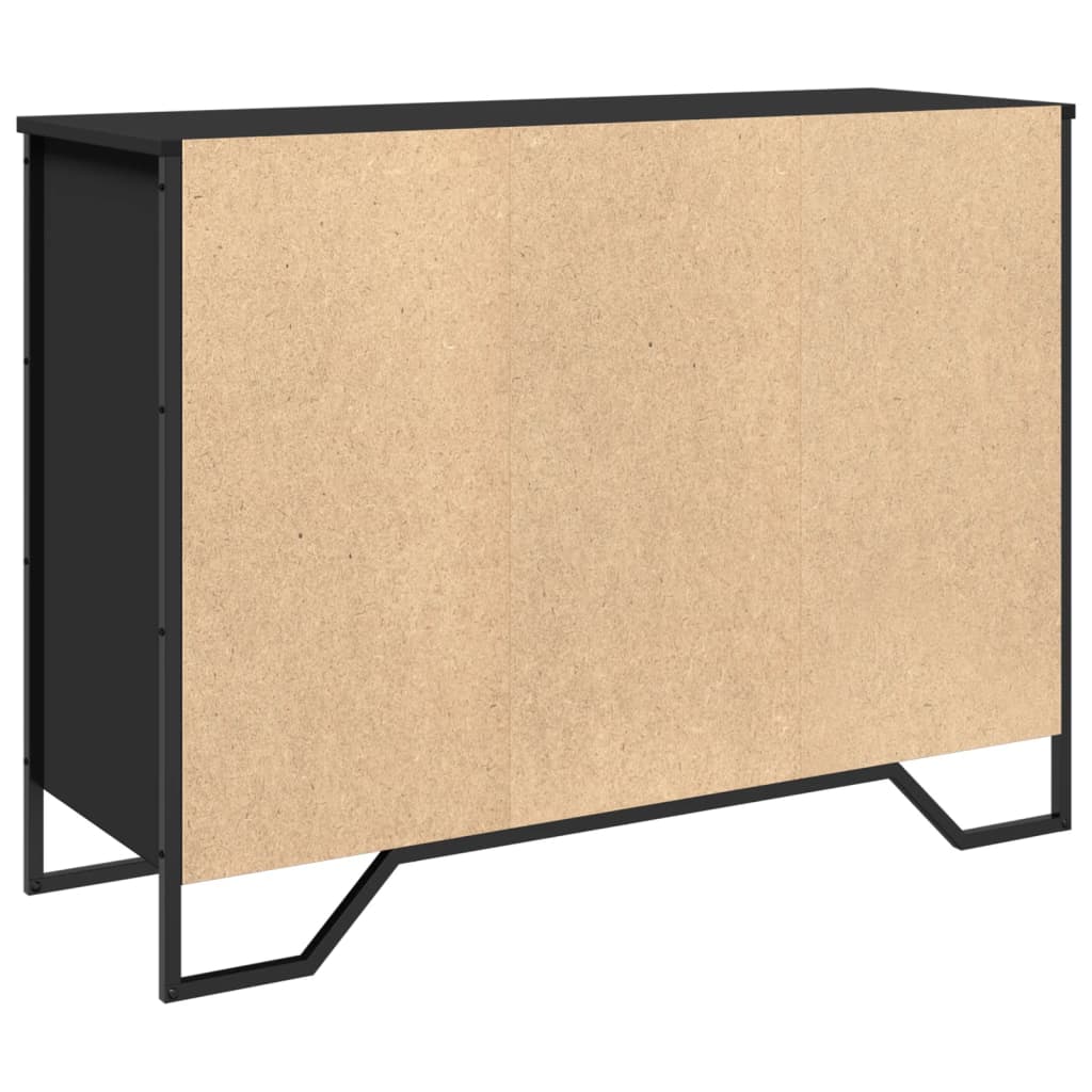 Skjenk svart 101x35,5x74,5 cm konstruert tre
