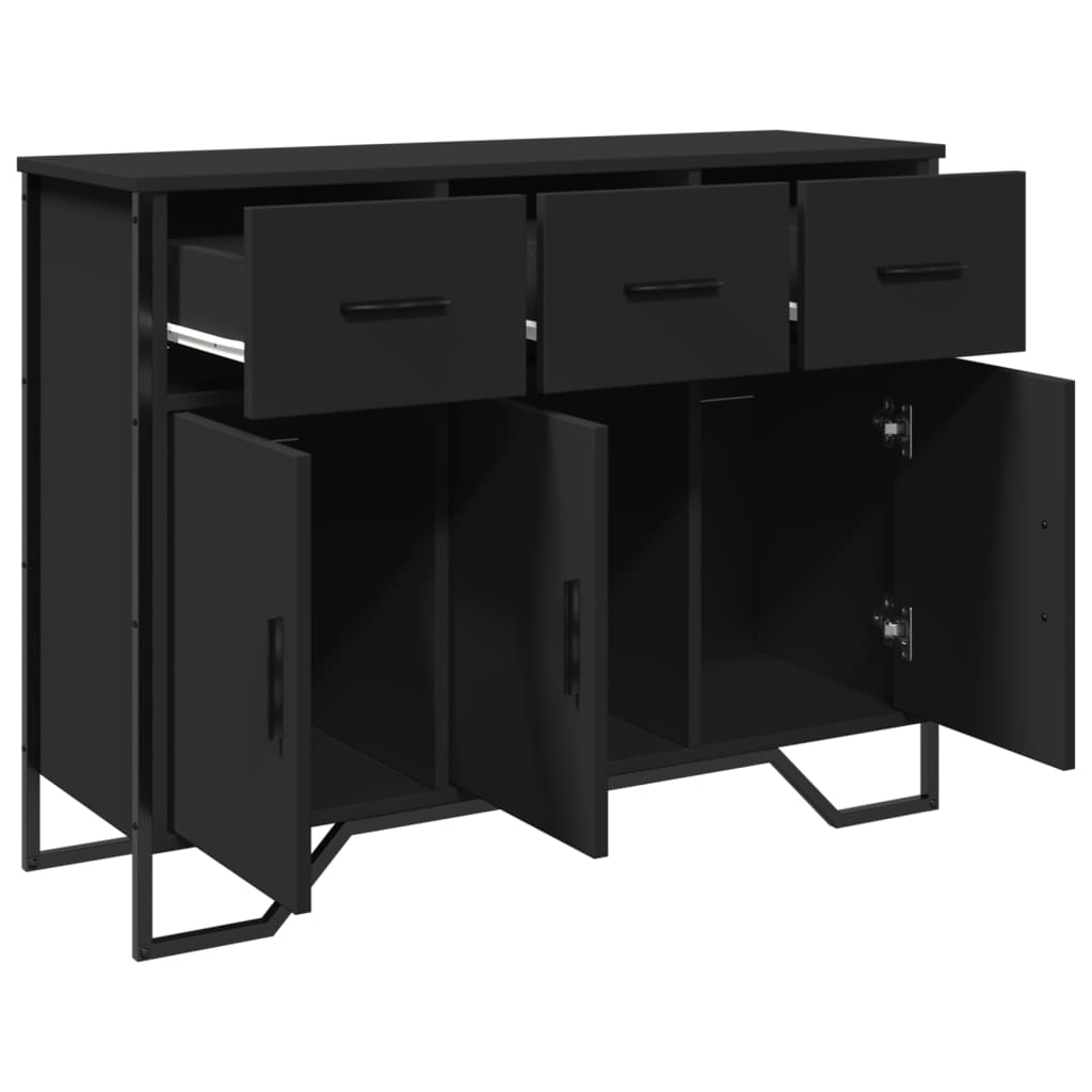 Skjenk svart 97x32,5x74,5 cm konstruert tre