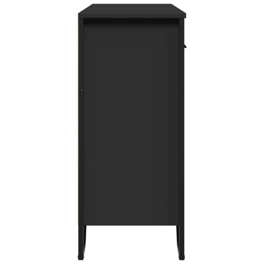Skjenk svart 97x32,5x74,5 cm konstruert tre