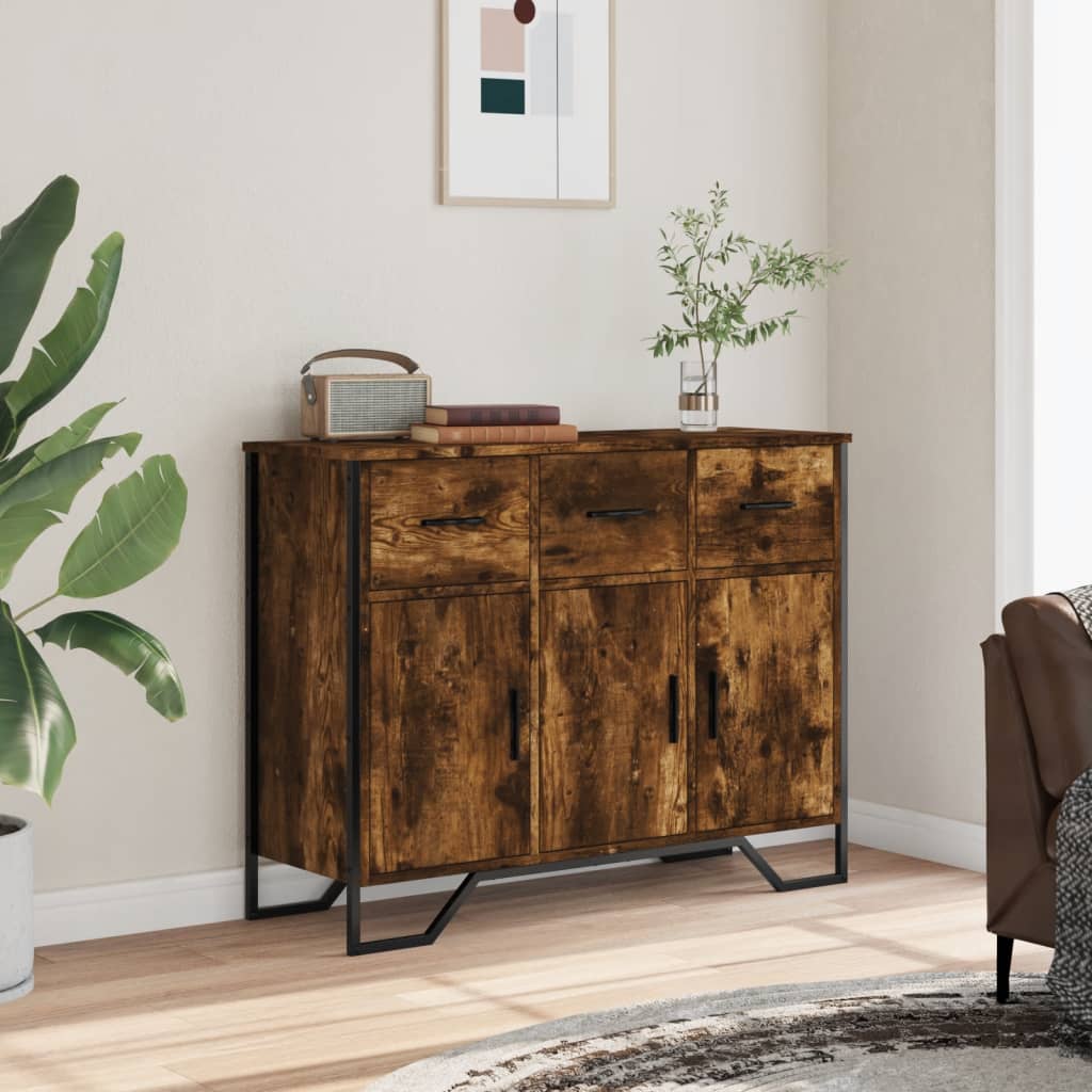 Skjenk røkt eik 97x32,5x74,5 cm konstruert tre