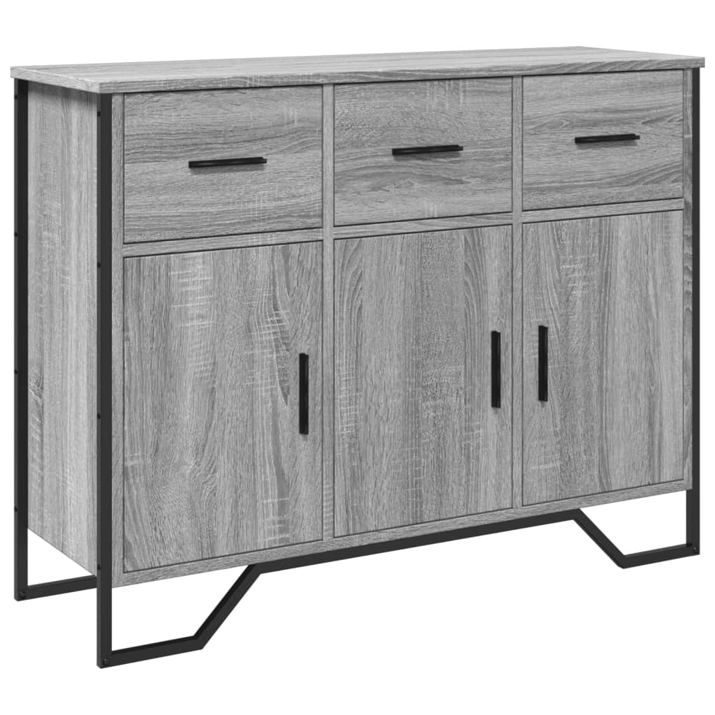Skjenk grå sonoma 97x32,5x74,5 cm konstruert tre