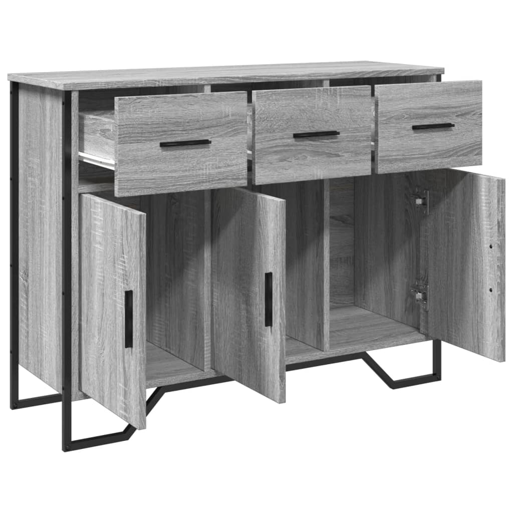 Skjenk grå sonoma 97x32,5x74,5 cm konstruert tre