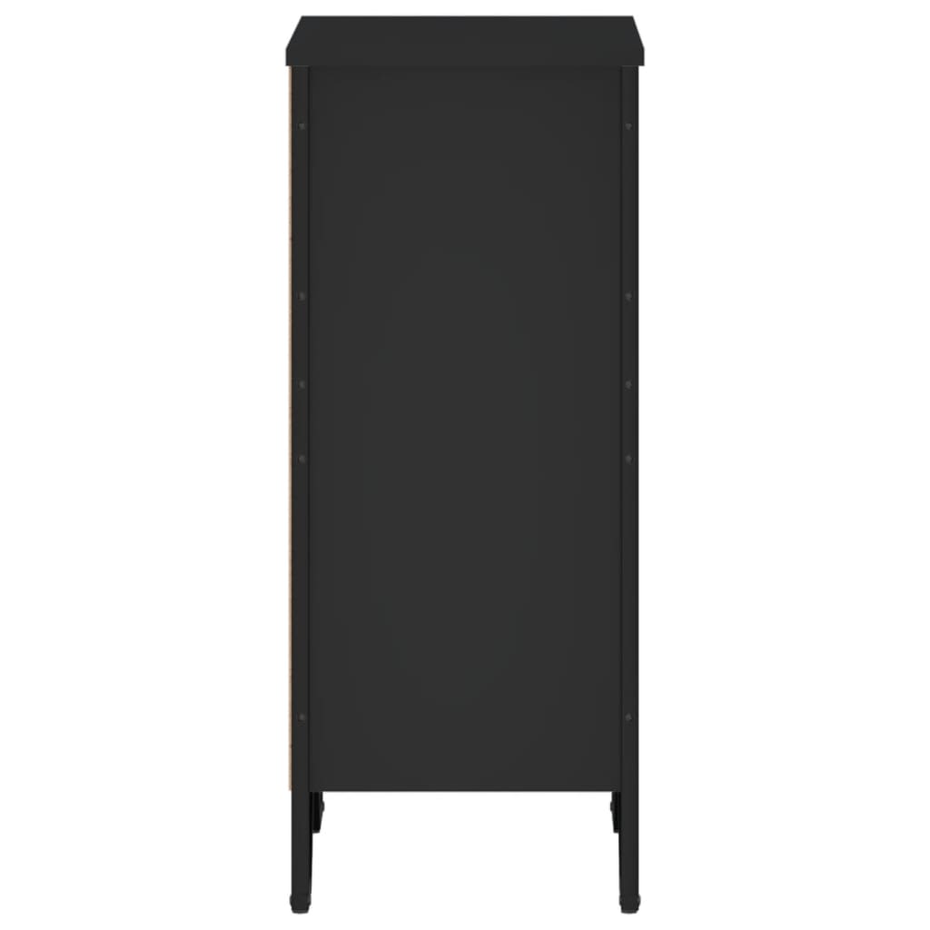 Bokhylle svart 50x31x74,5 cm konstruert tre