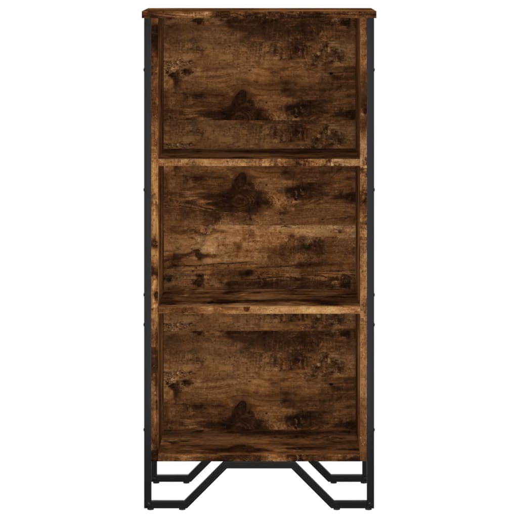 Bokhylle røkt eik 50x31x106 cm konstruert tre