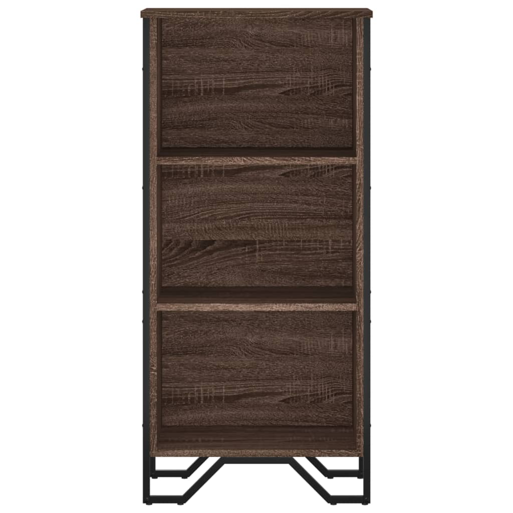 Bokhylle brun eik 50x31x106 cm konstruert tre