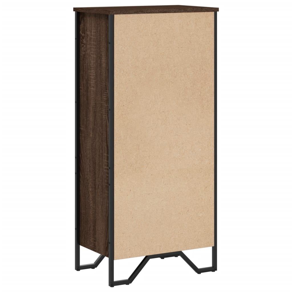 Bokhylle brun eik 50x31x106 cm konstruert tre