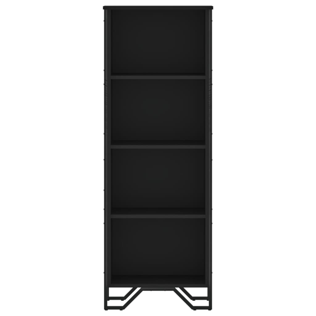 Bokhylle svart 50x31x137,5 cm konstruert tre