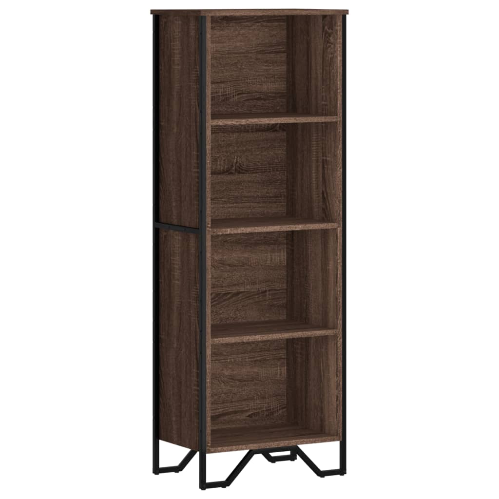 Bokhylle brun eik 50x31x137,5 cm konstruert tre