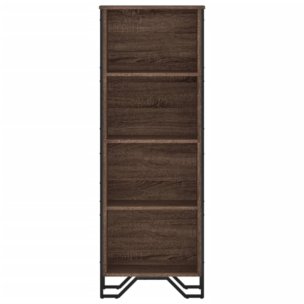 Bokhylle brun eik 50x31x137,5 cm konstruert tre