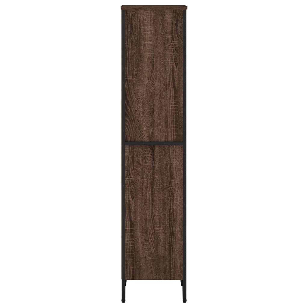 Bokhylle brun eik 50x31x137,5 cm konstruert tre