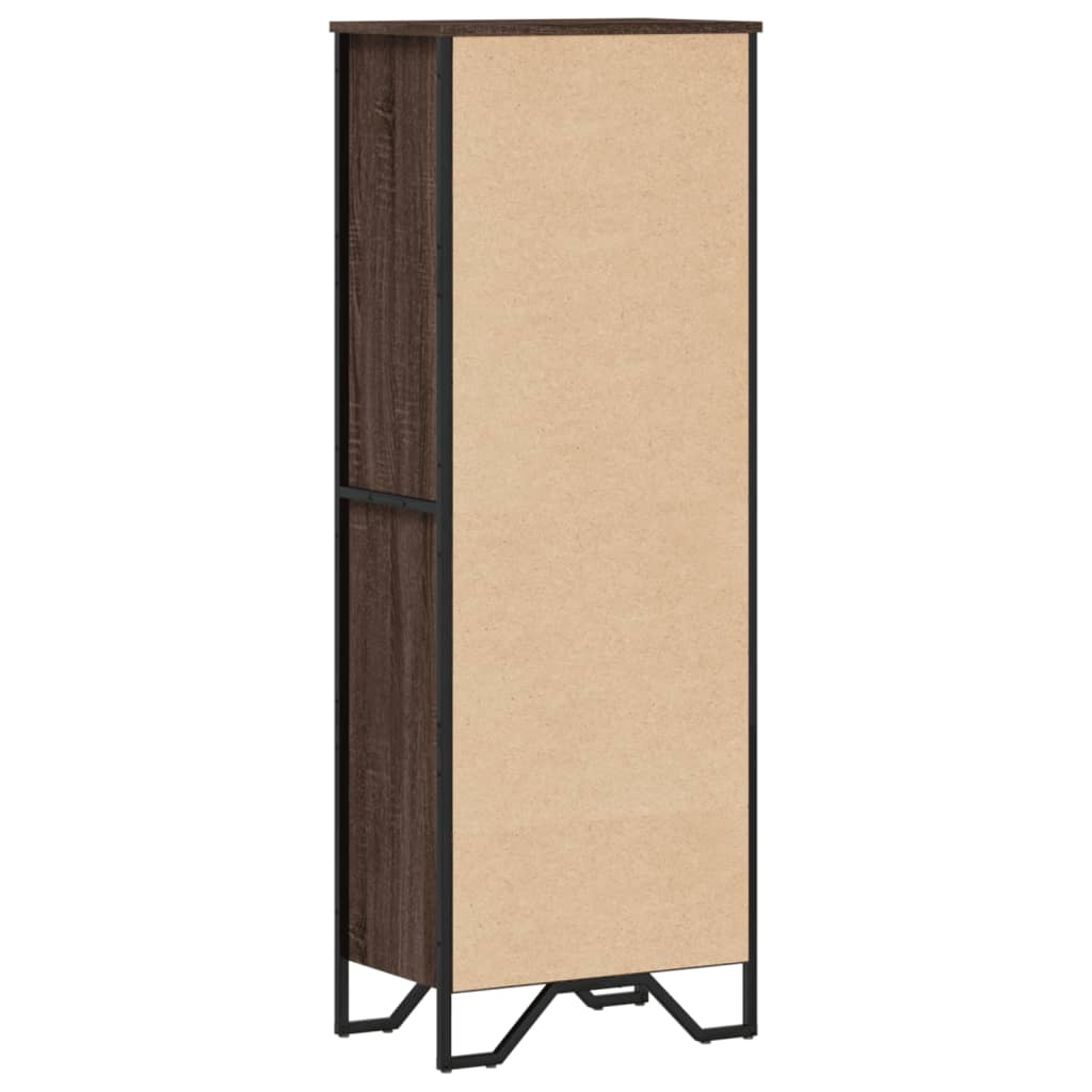 Bokhylle brun eik 50x31x137,5 cm konstruert tre