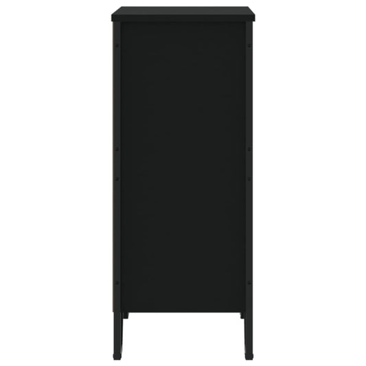 Bokhylle svart 80x31x74,5 cm konstruert tre